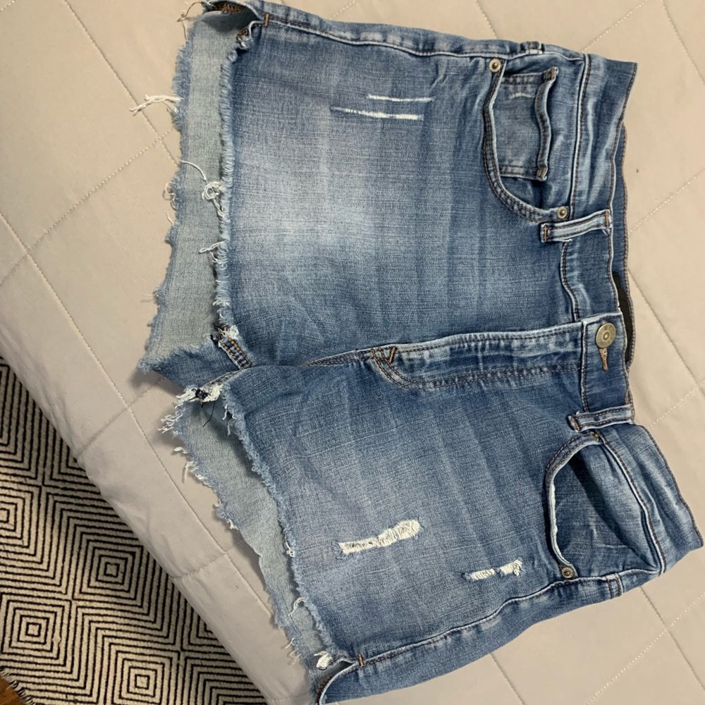 Express Distressed Denim Shorts